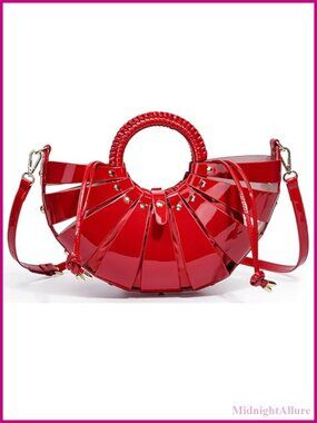 PU Leather Woven Basket Handbag Hobo Bucket Bag Crossbody Purse
